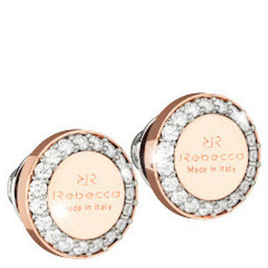 Rebecca Large Rose Gold Stud Earrings