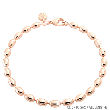 Rebecca My World Oval Ball Rose Gold Bracelet