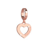 Rebecca My World Rose Gold Heart Charm