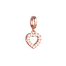 Rebecca My World Rose Gold Crystal Heart Charm