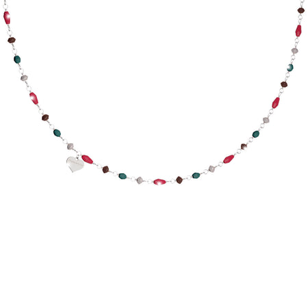 Rebecca Silver Bead Necklace