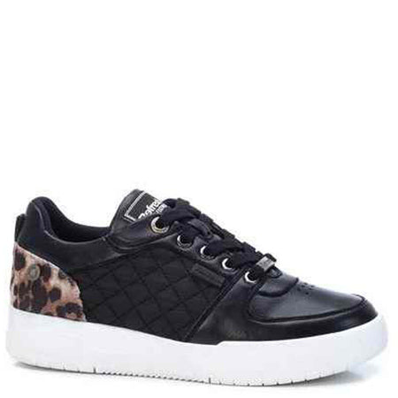 Refresh Black & Leopard Print Sneakers