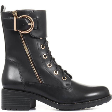 Regarde Le Ciel Emily Black Leather Biker Boots