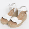 Oh My Sandals Crossover Strap Wedge Sandals - White