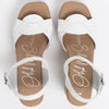 Oh My Sandals Crossover Strap Wedge Sandals - White
