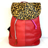Soruka Caroline Leather Backpack - Red Leopard