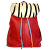 Soruka Caroline Leather Backpack - Red Zebra
