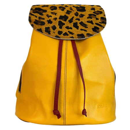 Soruka Caroline Leather Backpack - Yellow