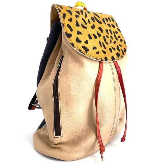 Soruka Caroline Leather Backpack - Cream