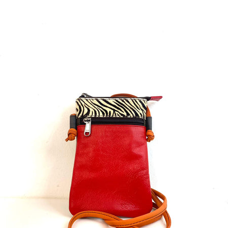 Soruka Lua Leather Crossbody Bag - Red
