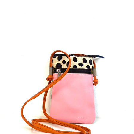 Soruka Lua Leather Crossbody Bag - Pink