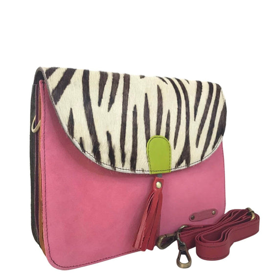 Soruka Olivia Saddle Tassel Crossbody Bag - Pink Multi