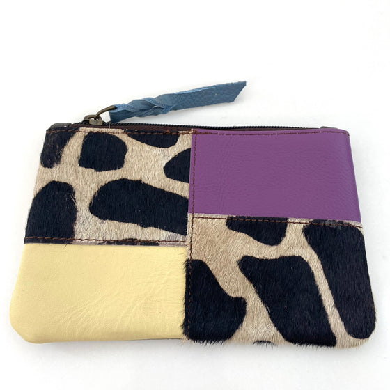 Soruka Zahra Leather Zip Purse - Giraffe Print Mix (assorted)