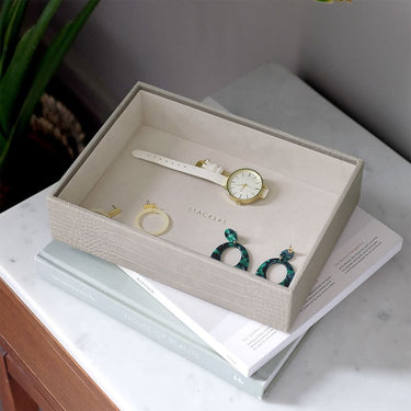 Stackers Classic Jewellery Box (Chunky Jewellery Layer) - Putty Croc