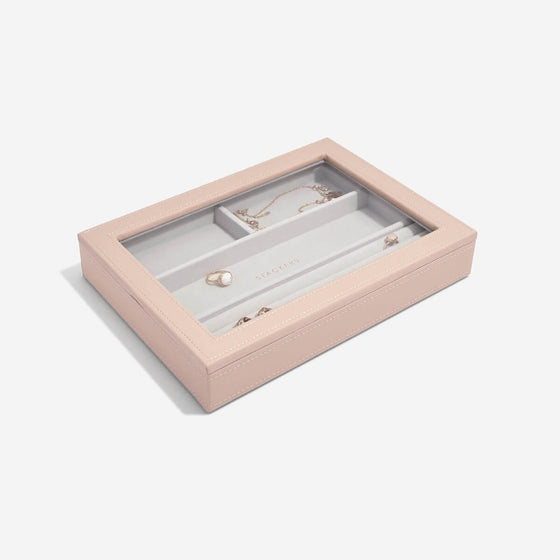 Stackers Classic Jewellery Box (Glass Lid) - Blush Pink
