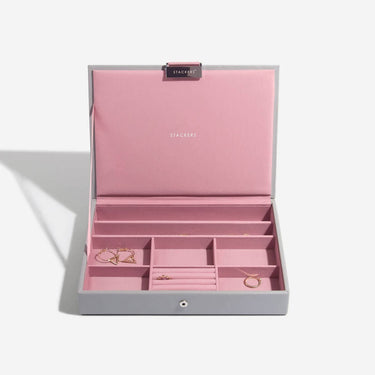 Stackers Classic Jewellery Box (Lid) - Dove Grey Pink