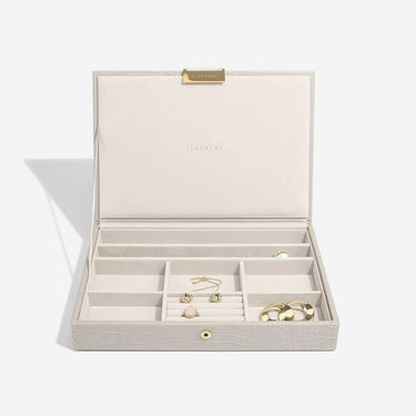 Stackers Classic Jewellery Box (Lid) - Putty Croc