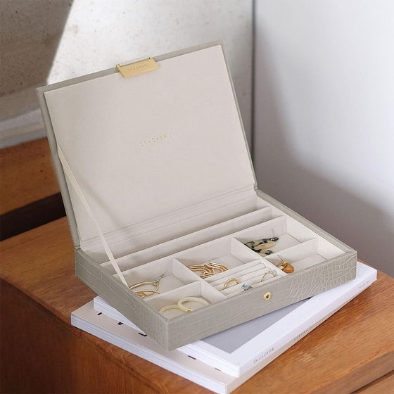 Stackers Classic Jewellery Box (Lid) - Putty Croc