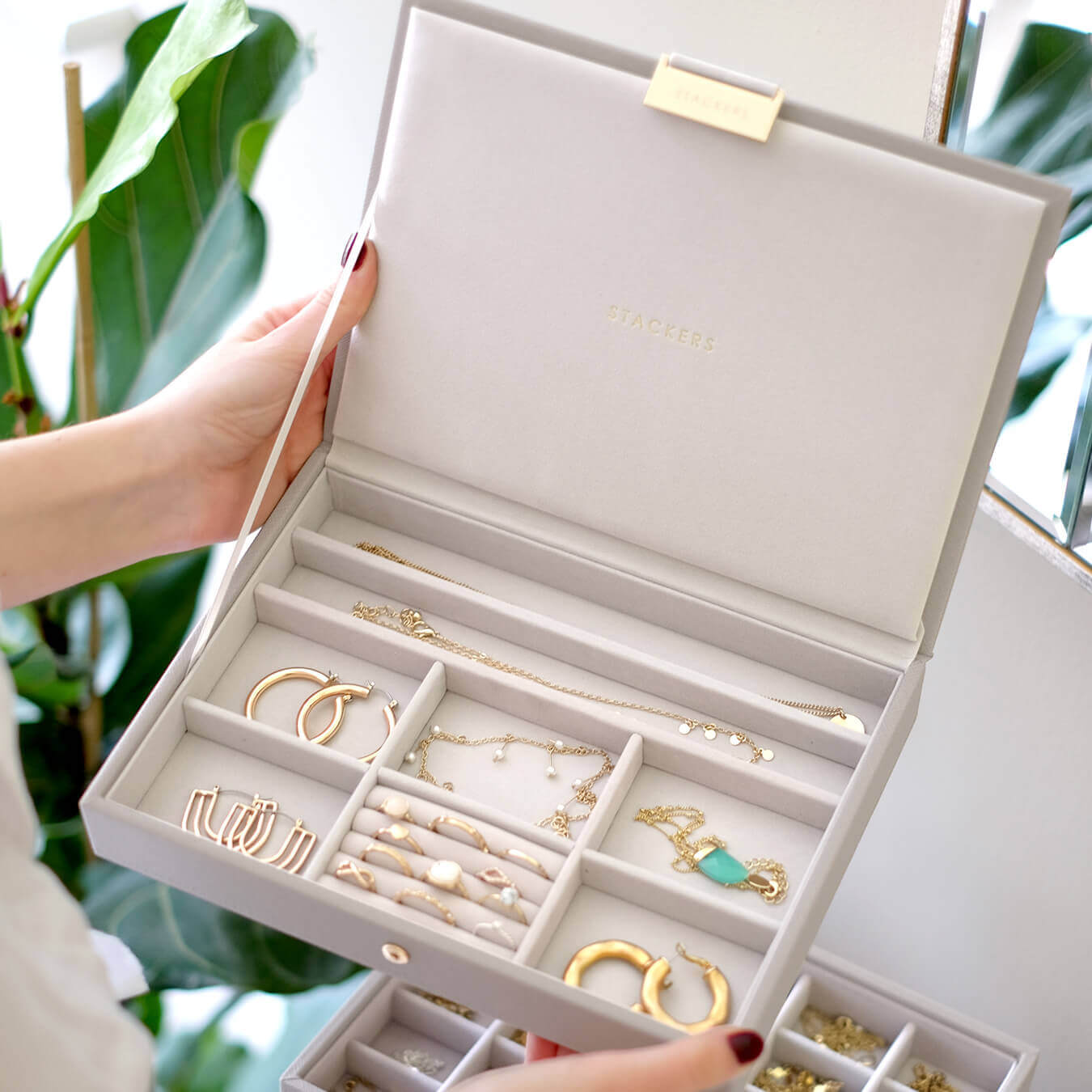 Stackers Classic Jewellery Box (Lid) Taupe – Bejeweled At Soul