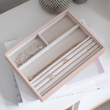 Stackers Classic Jewellery Box (Ring & Bracelet Layer) - Blush Pink