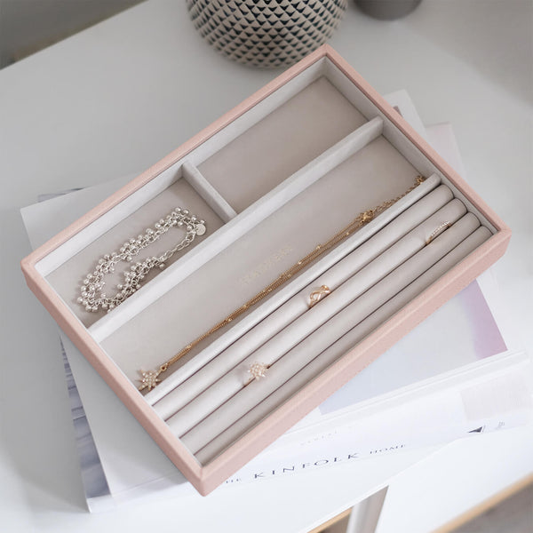 Stackers Classic Jewellery Box (Ring & Bracelet Layer) Blush Pink