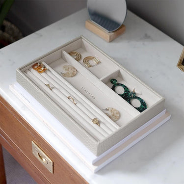 Stackers Classic Jewellery Box (Ring & Bracelet Layer) - Putty Croc