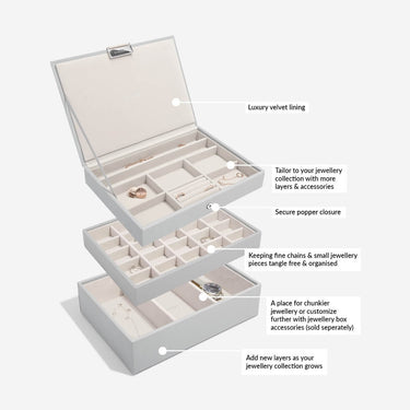 Stackers Classic Jewellery Box (Set) - Pebble Grey
