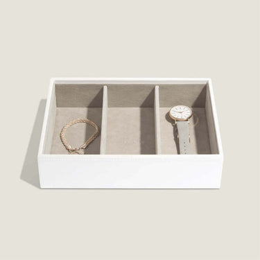 Stackers Classic Jewellery Box (Watch & Accessory Layer) - White