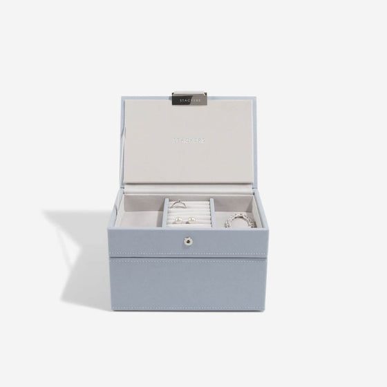 Stackers Mini Jewellery Box (Set) - Dusky Blue
