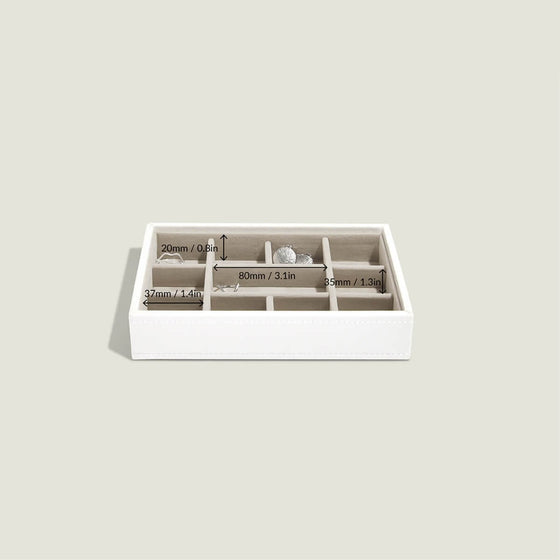 Stackers Mini Jewellery Box Trinket Layer - White