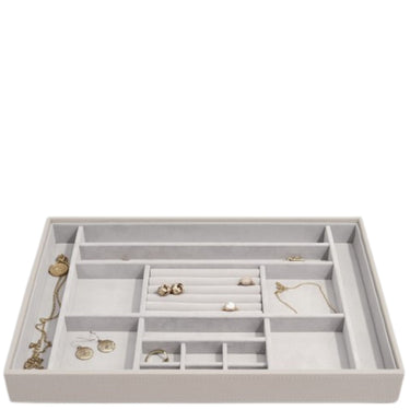 Stackers Supersize Jewellery Box (16 Section Layer) - Taupe