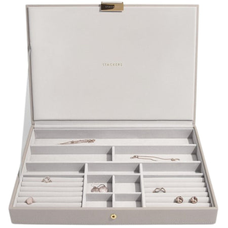 Stackers Supersize Jewellery Box (Lid) - Taupey
