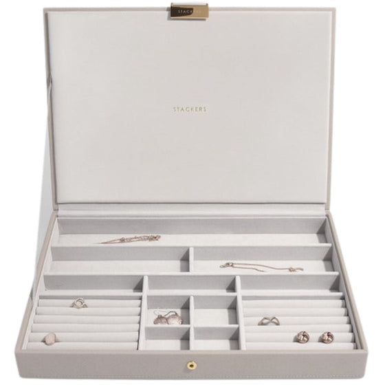 Stackers Supersize Jewellery Box (Lid) - Taupe