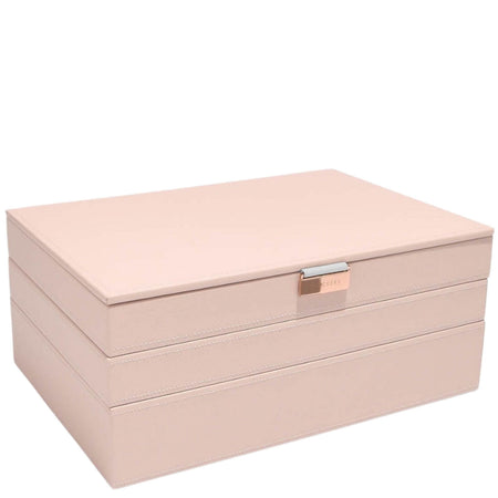 Stackers Supersize Jewellery Box (Set) - Blush Pink (Gold Hardware)