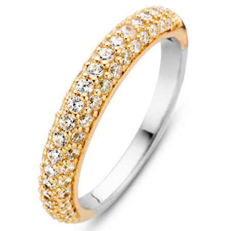 Ti Sento Silver & Gold Ring - Size 52