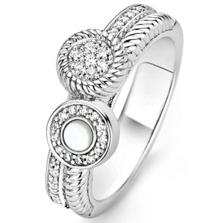 Ti Sento Silver Double Ring - Size 52