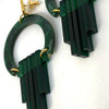 TooLally Art Deco Chandeliers Earrings - Emerald