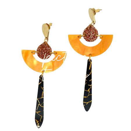 TooLally Daphnes Earrings - Orange Pearl