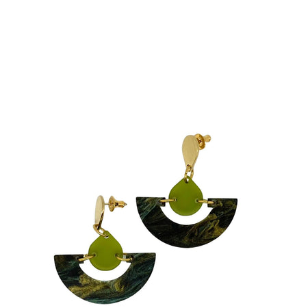 TooLally Mini Fans Earrings - Green