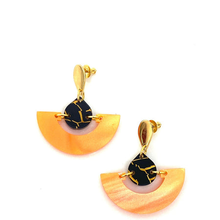 TooLally Mini Fans Earrings - Orange