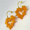 TooLally Mini Hearts In Flowers Earrings - Orange