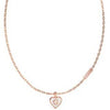 Guess Shine Crystal Heart Rose Gold Necklace