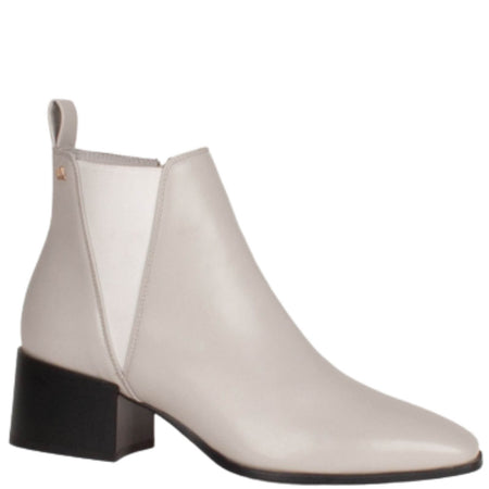Una Healy Heart On Fire Small Heeled Boots - Pale Grey