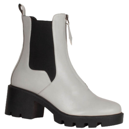 Una Healy Heartbeat Better Front Zip Boots - Pale Grey
