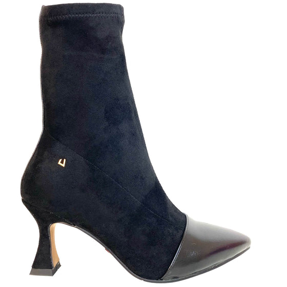 Una Healy Too Shy Pointed Toe Sock Boots - Black