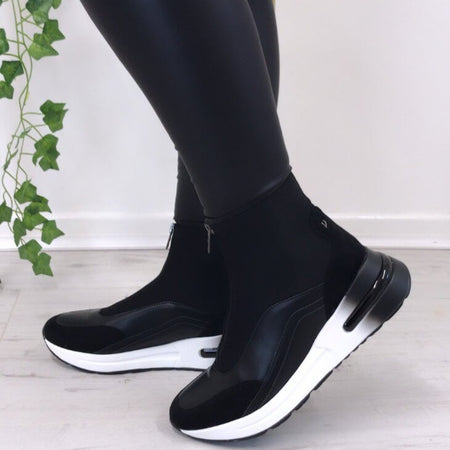 Una Healy Garden Gate Sock Boot Sneakers - Black