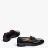 Unisa Daimiel Black Leather Loafer Shoes