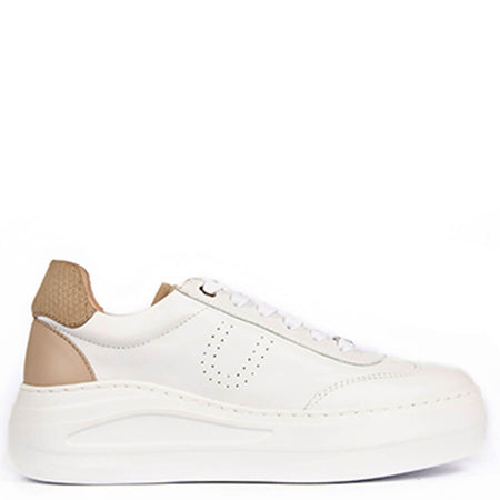Unisa Fraile White & Nude Sneakers