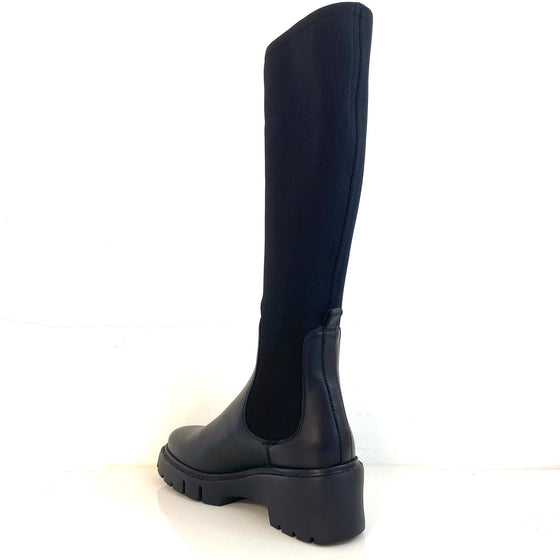 Unisa Jerum Black Leather Long Length Boots
