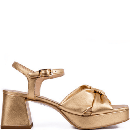 Unisa Nazeli Gold Block Heel Sandals